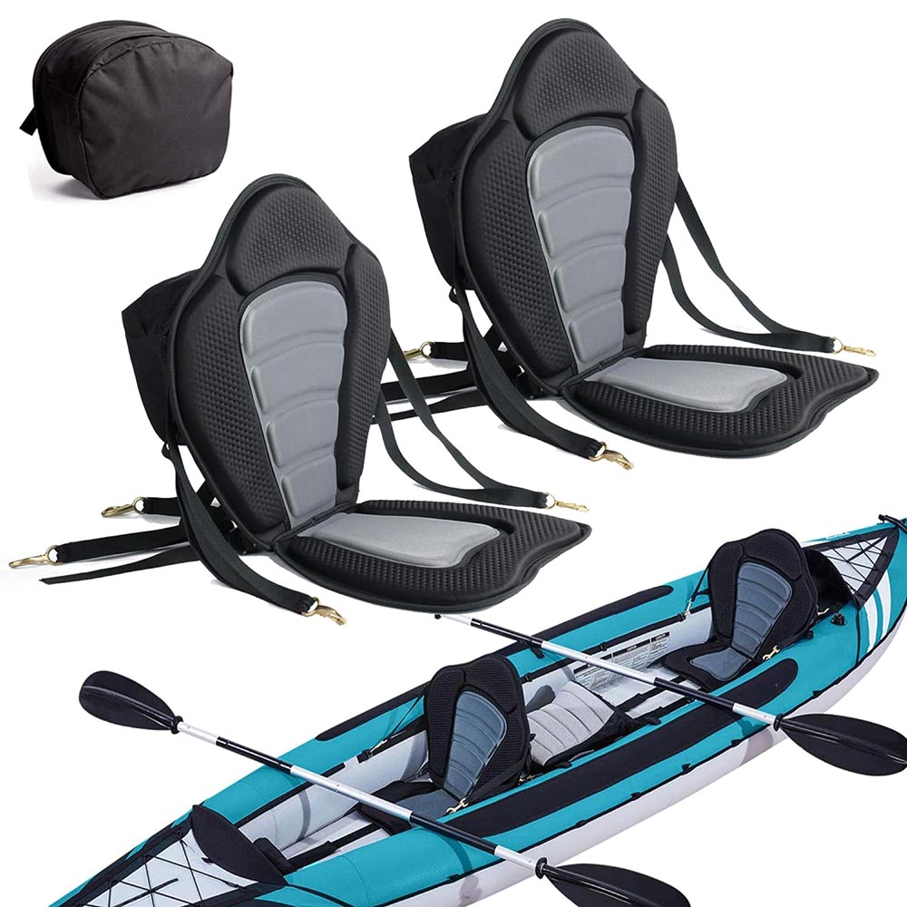 Kayak Back Support Seat Padded with Detachable Storage Bag