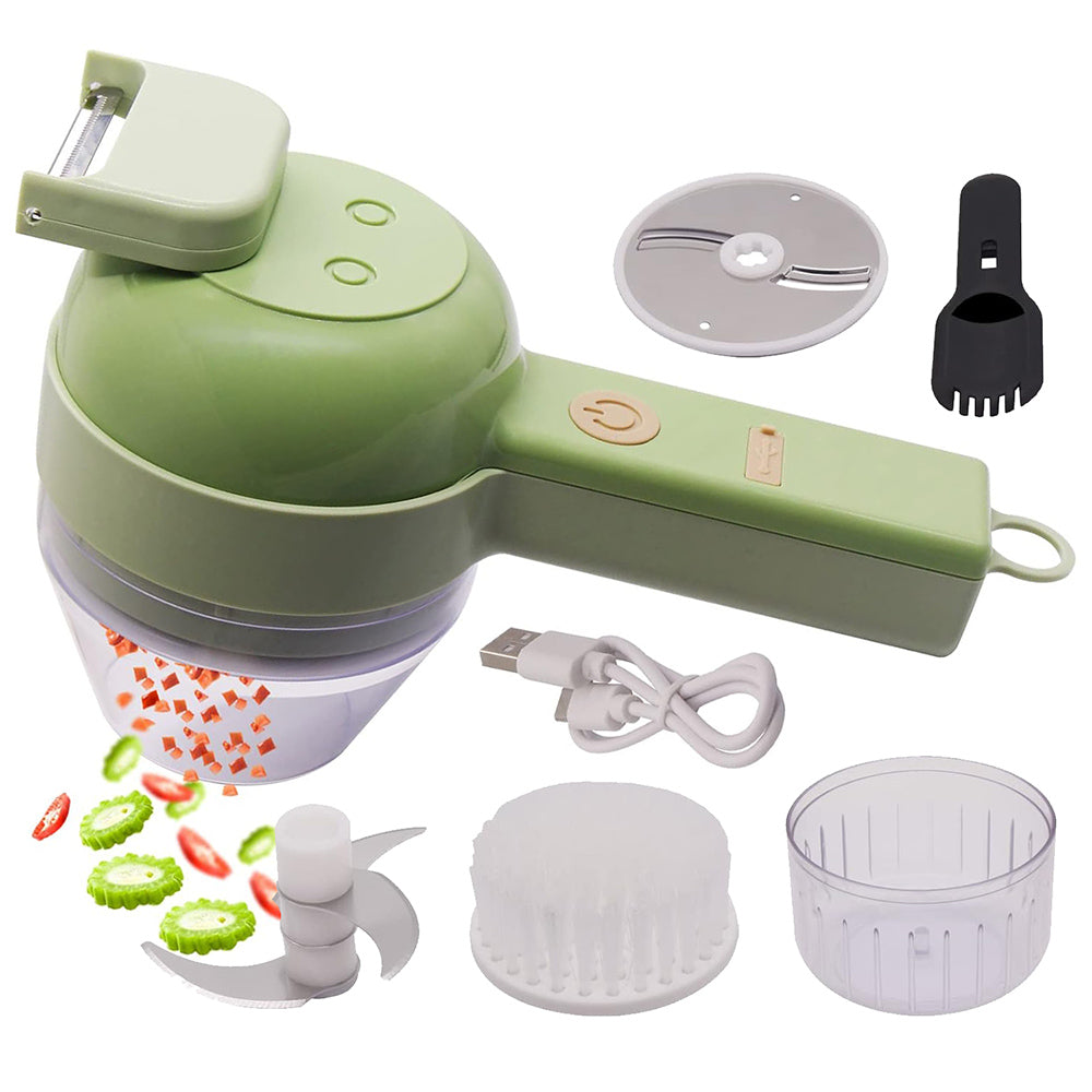 4 in 1 Handheld Electric Vegetable Cutter Wireless Food Chopper Grinder