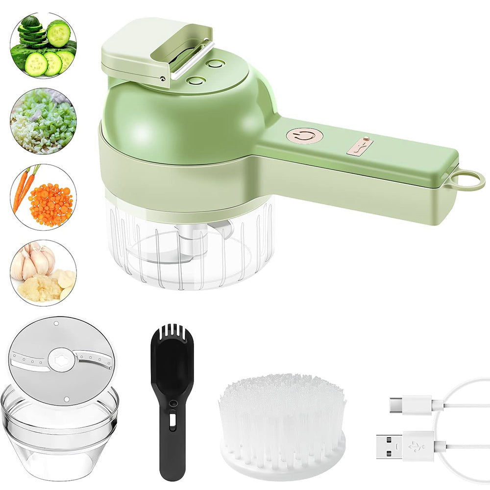 4 in 1 Handheld Electric Vegetable Cutter Wireless Food Chopper Grinder