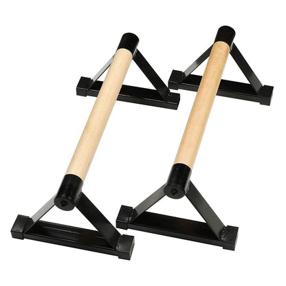 1 Pair Anti-Slip Wooden Push Up Handstand Bars For Calisthenics and Fitness