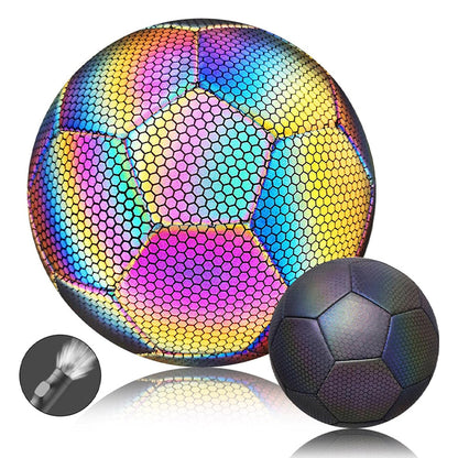 Luminous Reflective Soccer Ball for Night Training Glow Football for Students