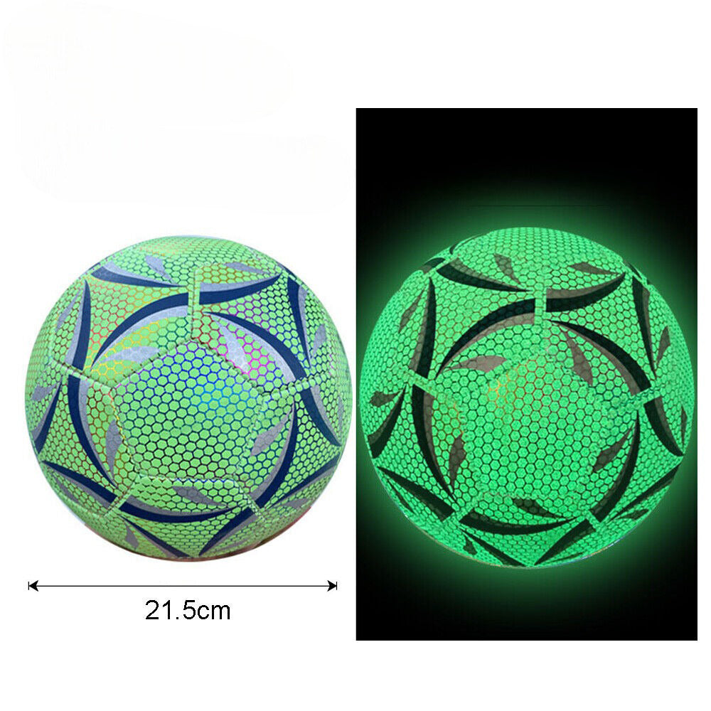 Luminous Reflective Soccer Ball for Night Training Glow Football for Students