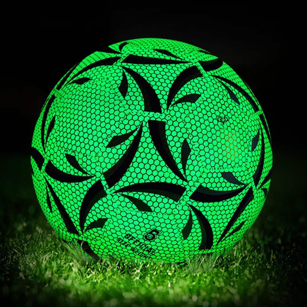 Luminous Reflective Soccer Ball for Night Training Glow Football for Students