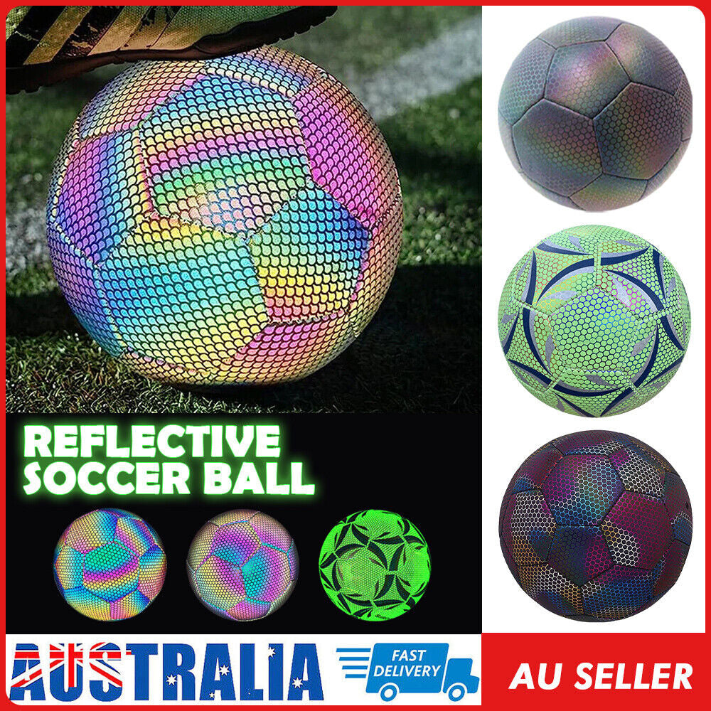 Luminous Reflective Soccer Ball for Night Training Glow Football for Students