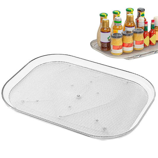 STORFEX Rectangular 360° Turntable Lazy Susan - Optimize Your Fridge Storage