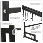 85cm Stainless Steel Over Sink Dish Drying Rack 2-Tire Kitchen Organizer