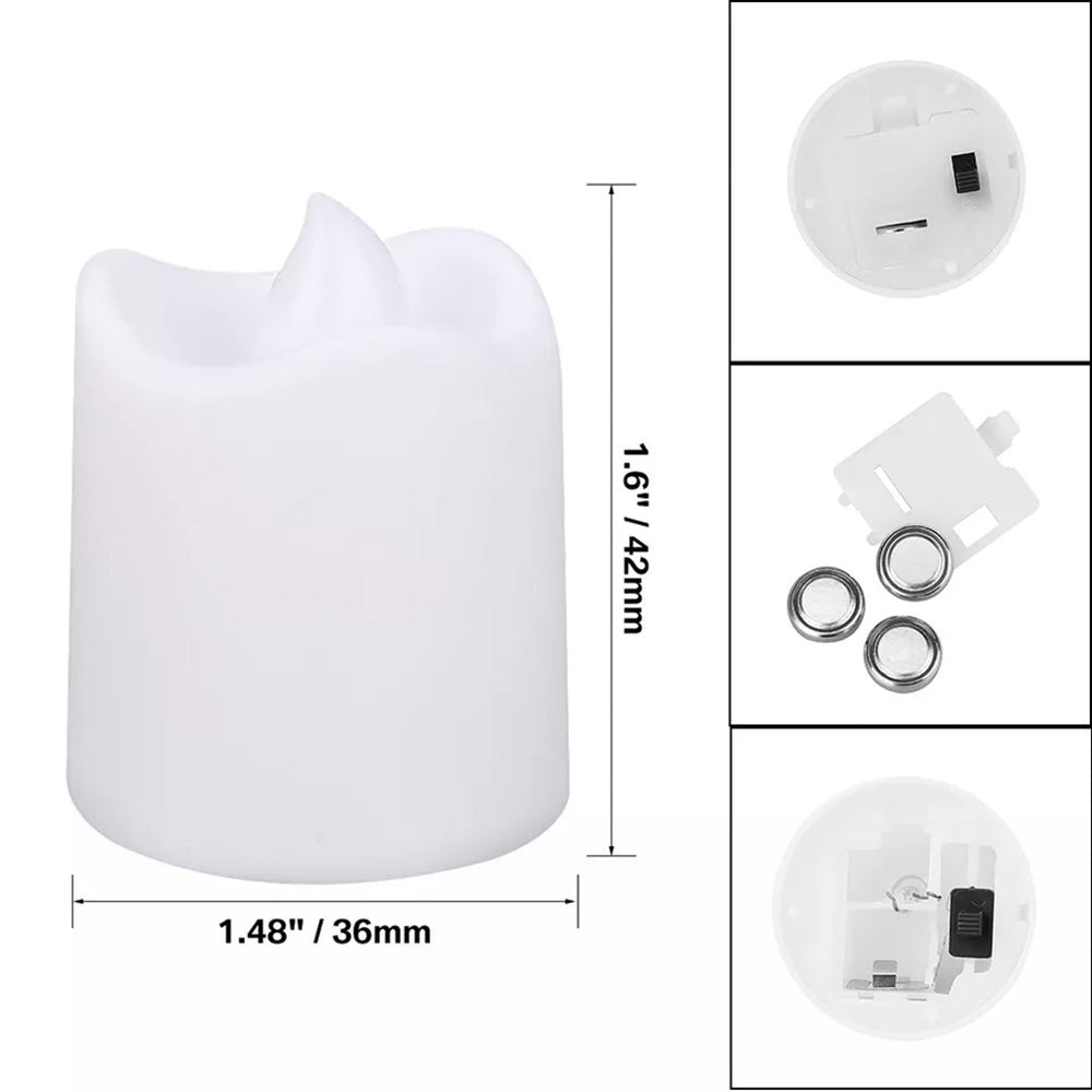 Flameless LED Warm White Tealight Candles Battery-Powered