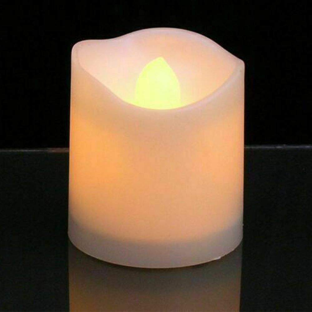 Flameless LED Warm White Tealight Candles Battery-Powered