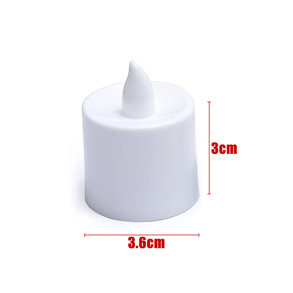 LED Flameless Tea Light Candles Cool White for Wedding Decoration Battery-Powered