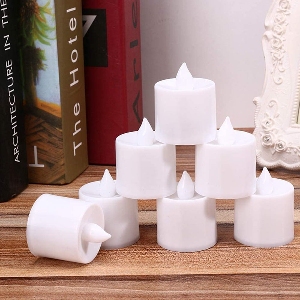 LED Flameless Tea Light Candles Cool White for Wedding Decoration Battery-Powered