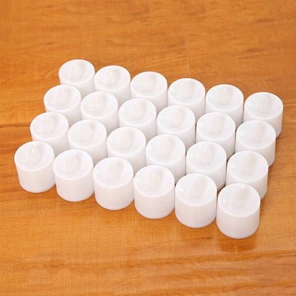 LED Flameless Tea Light Candles Cool White for Wedding Decoration Battery-Powered