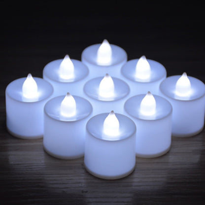 LED Flameless Tea Light Candles Cool White for Wedding Decoration Battery-Powered