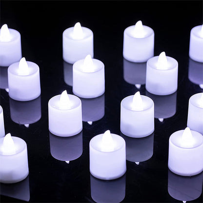 LED Flameless Tea Light Candles Cool White for Wedding Decoration Battery-Powered