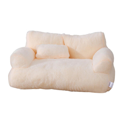 Luxurious Plush Sofa Bed for Cats and Small Dogs