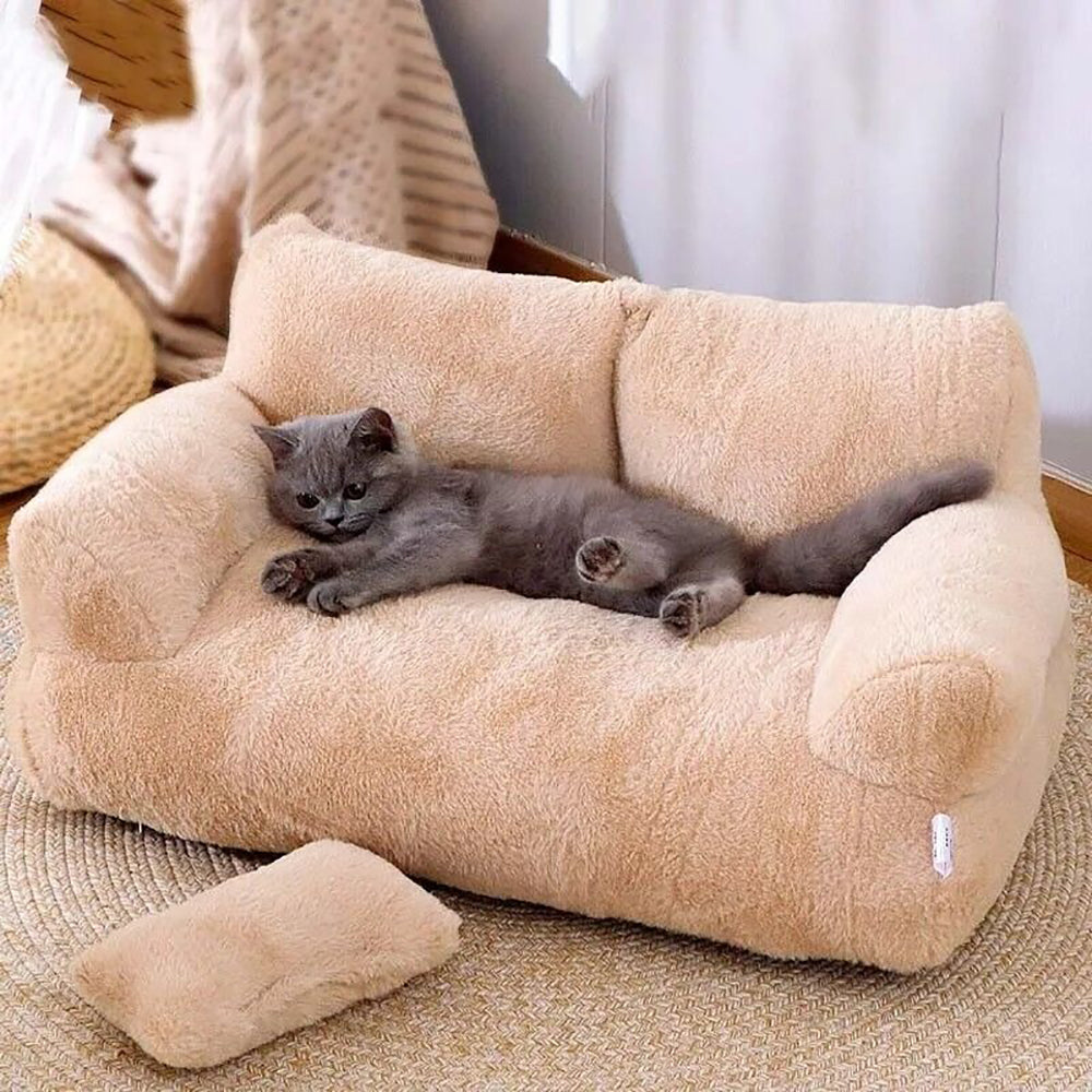 Luxurious Plush Sofa Bed for Cats and Small Dogs