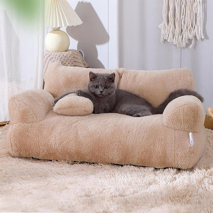 Luxurious Plush Sofa Bed for Cats and Small Dogs