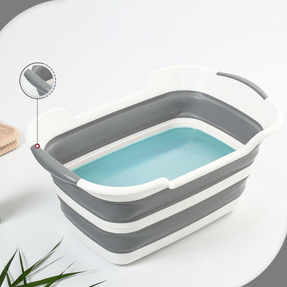 PETSWOL Collapsible Pet Bathtub with Water Drain Plug