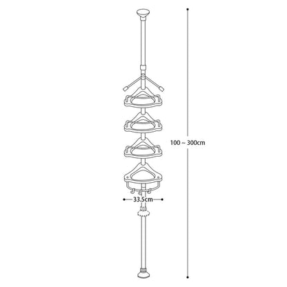 STORFEX 4 Layer Corner Shower Caddy, Adjustable Shower Shelf_4