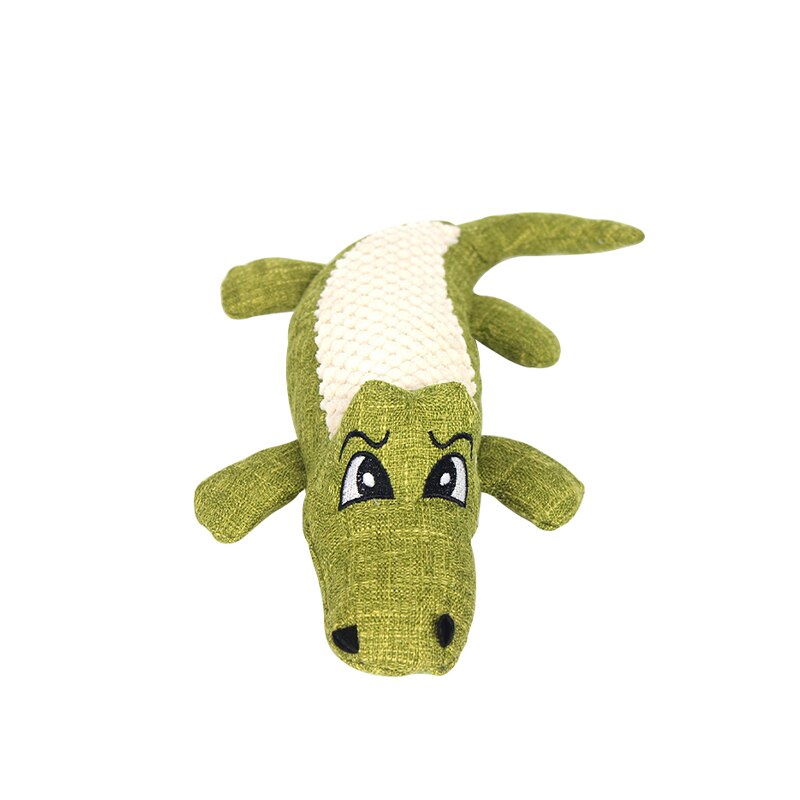 Interactive Plush Alligator Chew Toy for Dogs