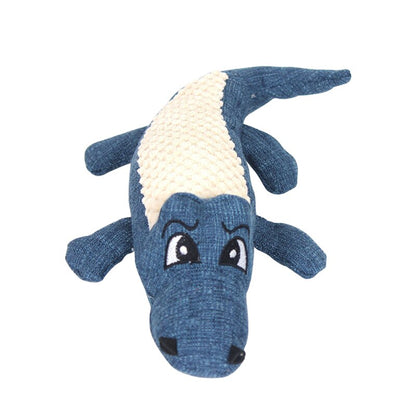 Interactive Plush Alligator Chew Toy for Dogs