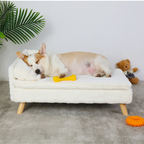 Elevated Pet Bed Nordic Pet Stool Bed with Waterproof Cozy Pad