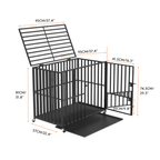 Heavy Duty Pet Dog Cage Strong Metal Crate Kennel Playpen with Wheels &Tray