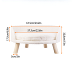 Pet Sofa Bed Raised Cat Chair with Removable Cushion