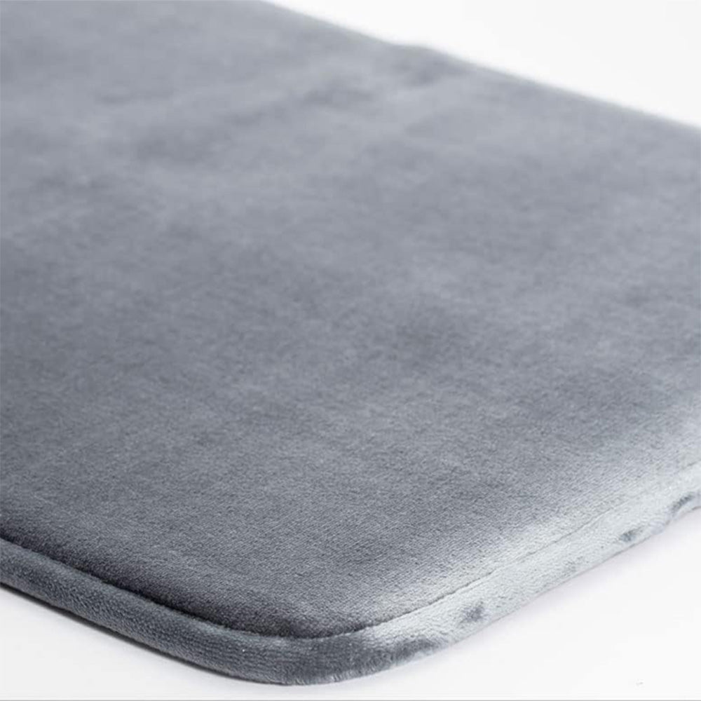 COMFEYA Thick Memory Foam Bath Mat, Soft and Absorbent Velvet Bath Mat with Durable Dots on Bottom, Machine Washable, Shower Floor Rug Room Decor, 89 x 58 x0.5 cm, Grey_2