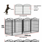 Foldable 8 Panels Pet Fence Heavy Duty Metal Dog Playpen