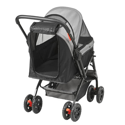 4-Wheel Pet Stroller for Dogs and Cats Perfect for Travel Exercise and Everyday Use