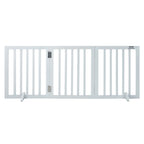 Free Standing Dog Gate Freestanding Pet Gate 3 Panels Foldable Dog Gate