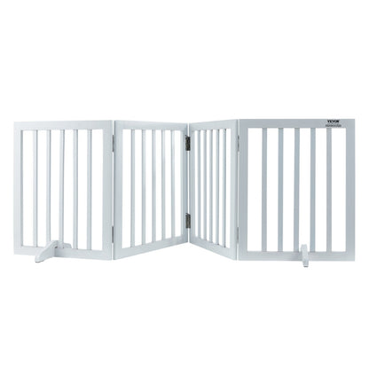 Free Standing Dog Gate Freestanding Pet Gate 3 Panels Foldable Dog Gate