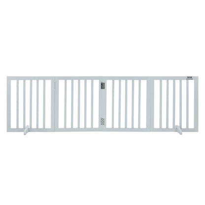 Free Standing Dog Gate Freestanding Pet Gate 3 Panels Foldable Dog Gate