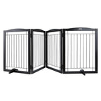 Free Standing Dog Gate Freestanding Pet Gate 3 Panels Foldable Dog Gate