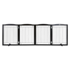 Free Standing Dog Gate Freestanding Pet Gate 3 Panels Foldable Dog Gate