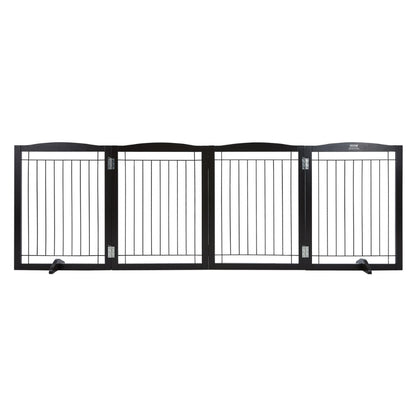 Free Standing Dog Gate Freestanding Pet Gate 3 Panels Foldable Dog Gate