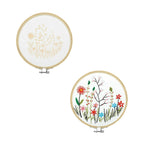 DIY Flowers Pattern Embroidery Kits Craft Beginner Needlepoint Hoop Cross Stitch
