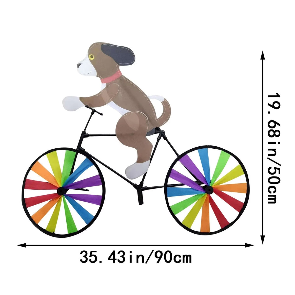 Animal Cartoon Windmill Bicycle Garden Spinner Yard Decoration