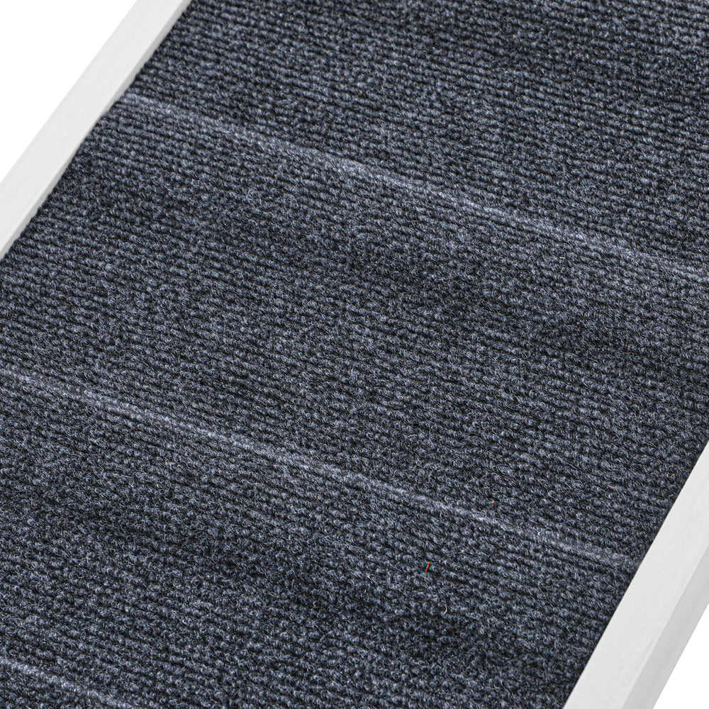 Dog Ramp Adjustable Height Foldable 70cm White