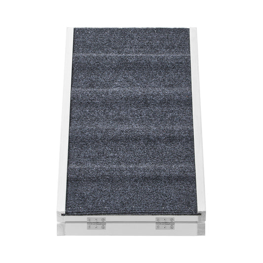 Dog Ramp Adjustable Height Foldable 70cm White