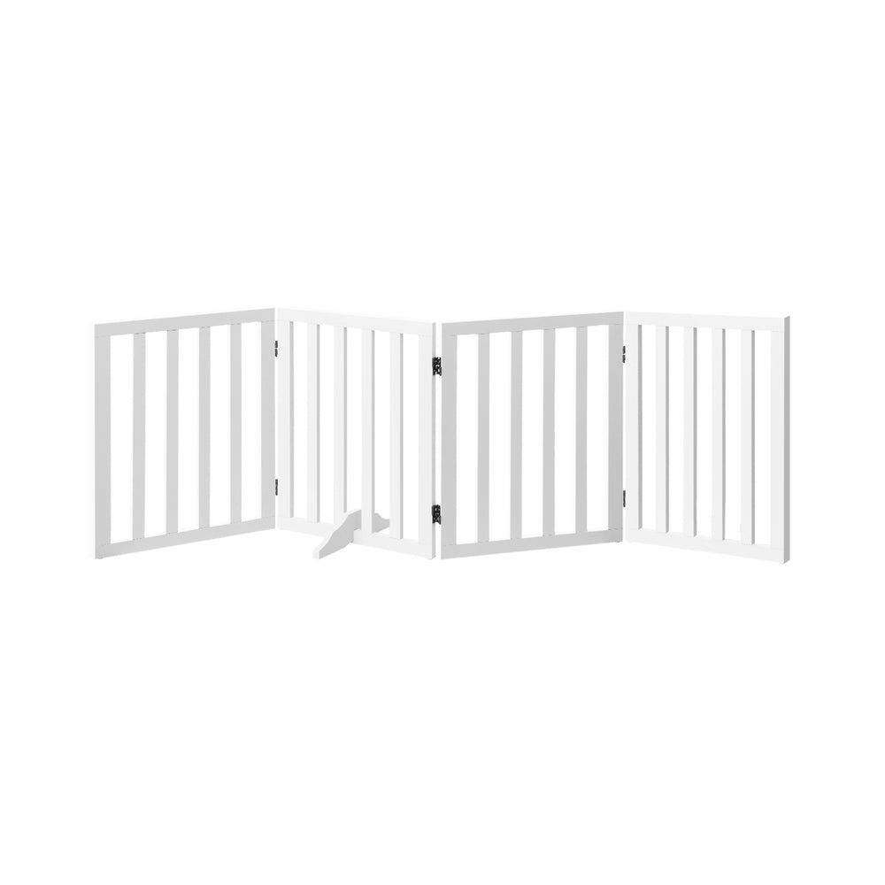 Wooden Dog Fence Pet Gate with 4 Panels