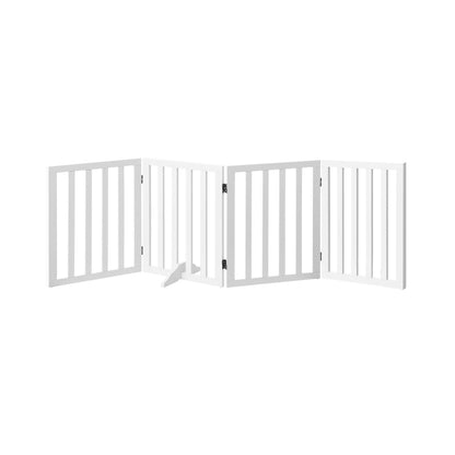 Wooden Dog Fence Pet Gate with 4 Panels