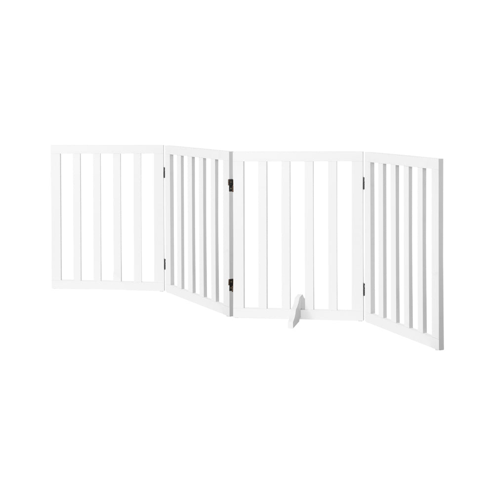 Wooden Dog Fence Pet Gate with 4 Panels