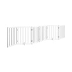 Wooden Pet Gate Dog Fence with 6 Panels