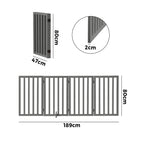 Grey Wooden Pet Gate Dog Fence with 4 Panels 80cm