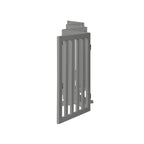 Grey Wooden Pet Gate Safety Stair Barrier with 6 Panels