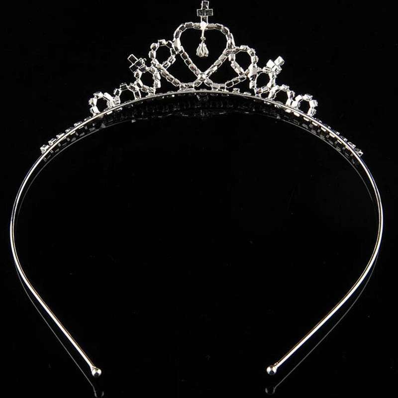 Crystal Rhinestone Crown Hair Bands For Kids Girl Headband Wedding Prom Tiaras Hair Jewellery Accessories