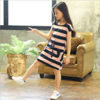 Stripe Print Dresses for Girls Kids, Casual Wear for girls