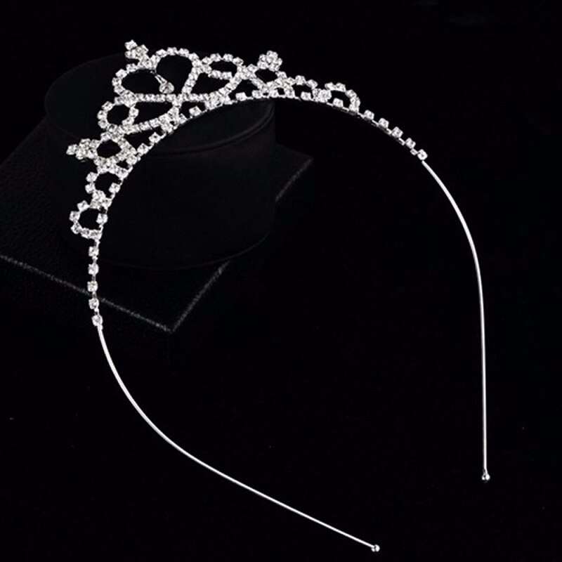 Crystal Rhinestone Crown Hair Bands For Kids Girl Headband Wedding Prom Tiaras Hair Jewellery Accessories