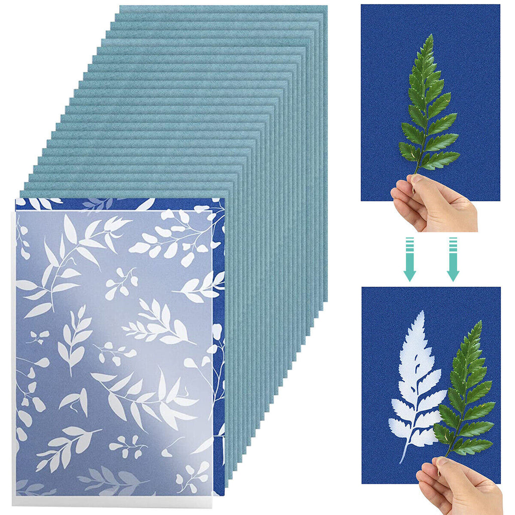 40Pcs Solar Printing Kit Cyanotype Sun Art Paper Sensitivity Nature Printing Craft kit Gifts to make DIY Kit